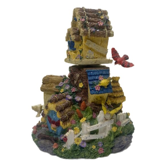 Vintage Music Box Plays "I Whistle a Happy Tune" Features Birds in a Tree House - Picture 6 of 15